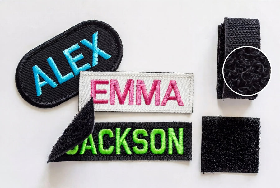 Hook-and-loop backing for a custom name patch