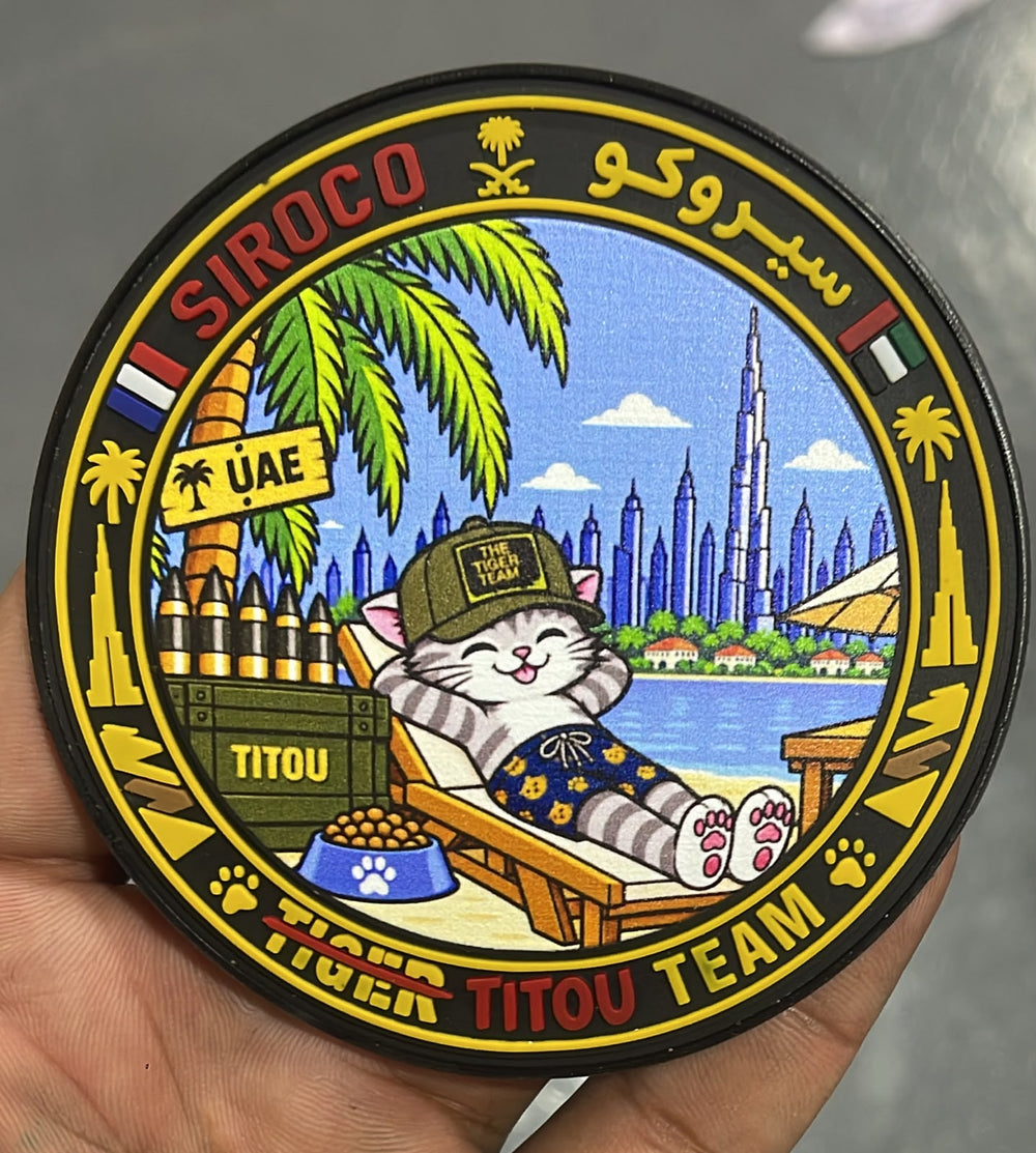 Round embroidered school patch