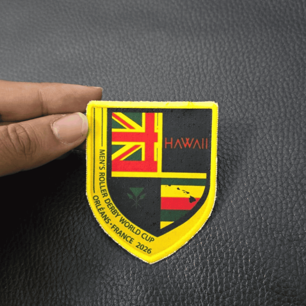 Blue ranch embroidered patch