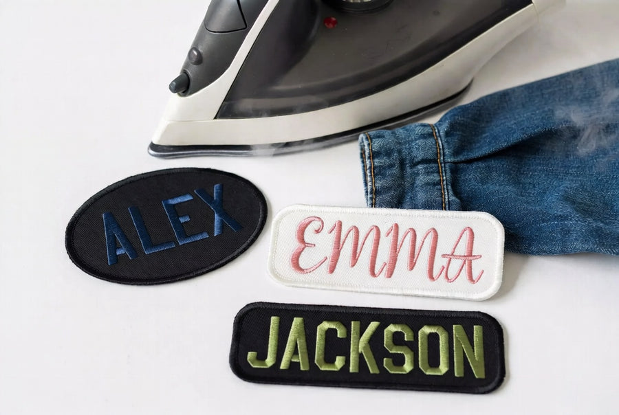 Iron-on backing for a custom name patch